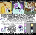  cart coffee equine eyewear female feral friendship_is_magic horse mammal model_sheet my_little_pony narcolepsy pony solo sunglasses sunshine_morning sunshine_morning_(mlp) 