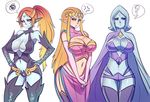  ? alternate_breast_size angry bare_shoulders blonde_hair blue_eyes blue_hair blue_skin breasts bridal_gauntlets cape cleavage elbow_gloves facial_mark fi forehead_jewel forehead_mark forehead_protector gloves hands_on_hips huge_breasts long_hair maniacpaint midna midriff multiple_girls navel no_arms orange_hair pointy_ears ponytail princess_zelda red_eyes short_hair side_slit sidelocks speech_bubble squiggle the_legend_of_zelda the_legend_of_zelda:_skyward_sword the_legend_of_zelda:_twilight_princess thigh_gap thighhighs v_arms yellow_sclera 