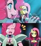  anthrofied duo equine excel_saga female fluttershy_(mlp) friendship_is_magic hair horse mammal microphone my_little_pony parody pink_hair pinkie_pie_(mlp) pony sssonic2 