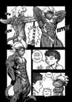  comic couple cute english_text feline female humanoid ludya male mammal muscle_growth muscles muscular_female pokkuti text 