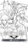  anubis_(z.o.e) character_request concept_art cover cover_image dingo_egret eu03 game_cover gloves greyscale jehuty leo_stenbuck mecha monochrome multiple_boys nohman orbital_frame pilot_suit sketch vic_viper_(z.o.e) zone_of_the_enders zone_of_the_enders_2 