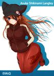  animal_ears animal_hat avy417 bad_id bad_pixiv_id badge bangs black_hat blue_eyes blush bodysuit breasts brown_hair button_badge cabbie_hat cat_hat character_name closed_mouth copyright_name dutch_angle evangelion:_3.0_you_can_(not)_redo eyepatch fake_animal_ears floating_hair frown full_body hair_over_one_eye hands_in_pockets hat hat_ornament jacket kneeling legs_together letterboxed long_hair long_sleeves looking_at_viewer medium_breasts neon_genesis_evangelion pilot_suit plugsuit rebuild_of_evangelion shadow shikinami_asuka_langley simple_background single_vertical_stripe skull_print solo souryuu_asuka_langley tape thighs track_jacket turtleneck very_long_hair white_background 