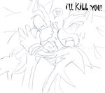  anthro eyes_closed gloves hedgehog kissing male plain_background sega shadow_the_hedgehog smile sonic_(series) sonic_the_hedgehog 