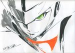  casshern_(series) casshern_sins cyborg emblem hayama_jun'ichi hayama_junichi helmet illustration ink tatsunoko tatsunoko_production 