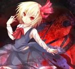  bad_id bad_pixiv_id blonde_hair blood blood_on_face bloody_hair hair_ribbon red_eyes revision ribbon rumia short_hair solo touhou wakame_mi 