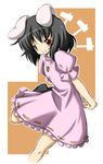  animal_ears bunny_ears colorized inaba_tewi kagero_(haruhi) looking_at_viewer short_hair smile solo touhou 