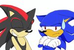  anthro black blue_hair eyes_closed green_eyes hair hedgehog male red_eyes sega shadow_the_hedgehog sonic_(series) sonic_the_hedgehog 