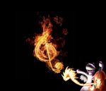  cutie_mark equine female fire flames friendship_is_magic hair horse mammal mane musical_instrument my_little_pony octavia_(mlp) pony pose reinbowdash treble_clef ulquiorra wallpaper 