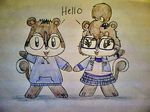  chipettes chipmunk cute eyewear female glasses jeanette_miller male mammal rodent simon_seville 