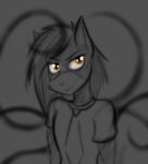  amber_eyes anthro clothing equine friendship_is_magic horse jrvanesbroek male mammal monochrome my_little_pony pony simple_background 