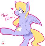  anus butt cloud_kicker_(mlp) cutie_mark equine female feral friendship_is_magic hair horse japananon looking_at_viewer looking_back mammal my_little_pony nude plain_background pony presenting presenting_hindquarters pussy solo text white_background 