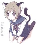  animal_ears cat_ears copyright_request kimarin school_uniform serafuku solo tail 