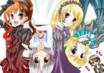  4girls artist_request blonde_hair blue_eyes brown_eyes dress el_(sound_horizon) elysion frills gothic_lolita hortense layla_(sound_horizon) lolita_fashion long_hair multiple_girls non-web_source orange_hair purple_eyes red_eyes revo roman seisen_no_iberia silver_hair sound_horizon twintails violette 