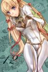  bad_id bad_pixiv_id blonde_hair blue_eyes bodysuit code_geass long_hair monica_kruszewski murakami_yuichi skin_tight solo 