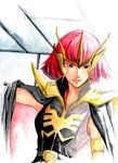  agahari cape crown gundam gundam_zz haman_karn pink_hair purple_eyes short_hair zeta_gundam 