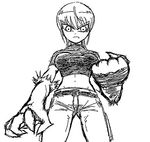  kaibutsu_oujo lowres matsuya monochrome riza_wildman sketch 