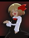  absurdres blonde_hair colorized highres oka_(bananashoe) ribbon rumia short_hair solo touhou 