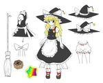  blonde_hair bloomers broom character_sheet drawer hat highres kirisame_marisa long_hair mary_janes mini-hakkero nibi shoes simple_background smile star touhou underwear white_background witch_hat 