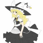  kirisame_marisa long_hair nibi simple_background smile solo touhou white_background 