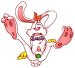  anal anal_penetration balls cum dildo erection foot_focus hair hindpaw lagomorph male mammal open_mouth paws penetration penis rabbit red_hair roger_rabbit sex_toy shugowah soles solo toes who_framed_roger_rabbit 