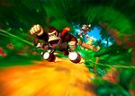  diddy_kong dixie_kong donkey_kong donkey_kong_barrel_blast jungle nature nintendo official_art 