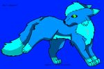  ambiguous_gender blue_background blue_fur canine feral fur green_eyes mammal marquis2007 plain_background solo swift_(characters) template wolf 