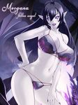  1girl bat_wings bra breasts demon_girl demon_wings fingernails high_res highres large_breasts league_of_legends lingerie long_hair morgana oppai panties photoshop pointy_ears purple_eyes purple_hair purple_lips smile solo tattoo underwear white_skin wings 