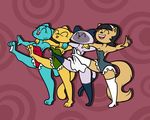  chalet clothed clothing dancing feline female glux2 katia_managan khajiit kitty_katswell maeterlinck's_blue_bird mammal nicole_watterson prequel shanet skimpy t.u.f.f._puppy the_amazing_world_of_gumball the_elder_scrolls unknown_artist video_games 