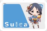  blush chibi clearite idolmaster idolmaster_cinderella_girls open_mouth sasaki_chie short_hair smile solo suica suica_design 