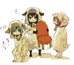  akemi_homura chair kaname_madoka mahou_shoujo_madoka_magica miki_sayaka monster_girl multiple_girls sheep_girl translated uzaki_(jiro) 