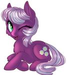  cheerilee_(mlp) equine female feral friendship_is_magic horse kittehkatbar mammal my_little_pony one_eye_closed plain_background pony smile solo teacher transparent_background wink 