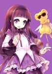  akemi_homura akemi_homura_(cosplay) black_hair cardcaptor_sakura cosplay daidouji_tomoyo hairband kamitsurugi_ouka kero long_hair look-alike magical_girl mahou_shoujo_madoka_magica pantyhose purple_eyes shield sunglasses 