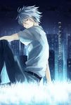  bad_id bad_pixiv_id city evangelion:_3.0_you_can_(not)_redo grass highres male_focus nagisa_kaworu nameco3 neon_genesis_evangelion rebuild_of_evangelion smile solo white_hair 