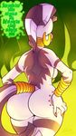  anthro anthrofied big_butt breasts butt cutie_mark dialog dialogue ear_piercing equine female friendship_is_magic invalid_tag mammal mohawk my_little_pony nude piercing sheela side_boob signature solo stripes text tribal wide_hips zebra zecora_(mlp) 