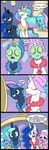  bathrobe blue_eyes clothing comic crown cucumber english_text equine female feral friendship_is_magic hair horn horse madmax mammal multi-colored_hair my_little_pony pink_hair pony princess_celestia_(mlp) princess_luna_(mlp) purple_eyes royalty sibling sisters spa tan575 text towel winged_unicorn wings 