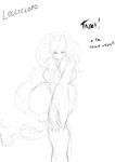  &lt;3 anthro behemuffin breasts clothing english_text female hair lexia plain_background pose seisuke sketch solo text 