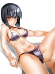  bad_id bad_pixiv_id bikini black_hair kaisakae original red_eyes short_hair solo swimsuit 