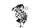  alchemybro breath coat francesca_lucchini greyscale hands_in_pockets long_hair monochrome solo strike_witches twintails winter_clothes winter_coat world_witches_series 