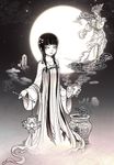  bad_id bad_pixiv_id bangs black_hair blunt_bangs book braid calligraphy_brush chinese_clothes closed_mouth cloud collarbone flower flying full_body full_moon ghost hair_flower hair_ornament hair_over_shoulder hanfu highres holding holding_book lantern long_sleeves madotsuki mid-autumn_festival mokolar monochrome moon multiple_girls night night_sky no_pupils open_book open_hand paintbrush palms shawl sky smoke standing star star_(sky) striped tassel tile_floor tiles toriningen transparent twin_braids twintails vase wide_sleeves yume_nikki 