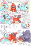  argon_vile banette black_eyes blue_body blue_eyes brown_body cellphone charmeleon comic croconaw english_text gay legendary_pok&#233;mon male nintendo orange_body phone pok&#233;mon pok&eacute;mon purple_body red_eyes scalie smile text victini video_games 