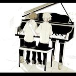  brown_hair evangelion:_3.0_you_can_(not)_redo from_behind hand_on_back ikari_shinji instrument letterboxed male_focus multiple_boys nagisa_kaworu neon_genesis_evangelion piano piano_bench rebuild_of_evangelion sitting white_hair yukimori_nene 