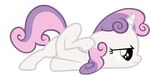  animated blinking crunchnugget cub equine female feral friendship_is_magic green_eyes hair horn horse mammal my_little_pony plain_background pony scoot solo sweetie_belle_(mlp) transparent_background two_tone_hair unicorn young 