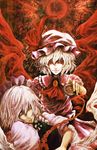  bad_id bad_pixiv_id bat closed_eyes grin hat highres izayoi_sakuya kazabana_fuuka multiple_girls pocket_watch red red_eyes remilia_scarlet revision smile touhou watch 