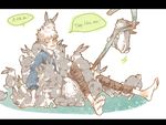  bunnymund cute dialog english_text feral green_eyes hair human jack_frost lagomorph male mammal open_mouth rabbit rise_of_the_guardians text tori_(artist) white_hair 