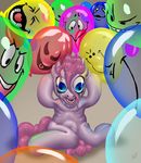  2012 average_artist balloon blue_eyes crying discord_(mlp) equine female feral friendship_is_magic fur hair horse mammal my_little_pony nightmare_fuel pink_fur pink_hair pinkie_pie_(mlp) pony signature tears 