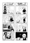  4koma ceylon_(teatea) comic darjeeling girls_und_panzer greyscale highres katyusha long_hair monochrome multiple_girls necktie nonna open_mouth orange_pekoe pravda_school_uniform school_uniform short_hair st._gloriana's_school_uniform translated 