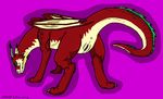  2012 anus blue_eyes butt character claws digitigrade dragon exposed female feral fur fursona horn looking_at_viewer mosny mosny_(character) nostrils presenting presenting_hindquarters pussy red_body red_scales red_skin reptile scales scalie showing_off solo spots wings 