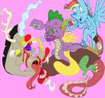  absurd_res angry blood blue_eyes discord_(mlp) draconequus dragon equine esprites female fight friendship_is_magic green_eyes hair hi_res horse male mammal my_little_pony my_little_pony_ nightmare nightmare_fuel pegasus pony rainbow_dash_(mlp) scalie scared spike_(mlp) twilight_sparkle_(mlp) weapon what what_has_science_done wings 