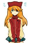  animal_hat blue_eyes cat_hat evangelion:_3.0_you_can_(not)_redo eyepatch frown hat jacket long_hair miniskirt nagura neon_genesis_evangelion orange_hair rebuild_of_evangelion shikinami_asuka_langley skirt solo souryuu_asuka_langley tegaki track_jacket 