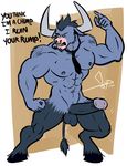  bng bovine cattle facial_piercing friendship_is_magic iron_will_(mlp) male minotaur my_little_pony necktie nose_piercing penis piercing 